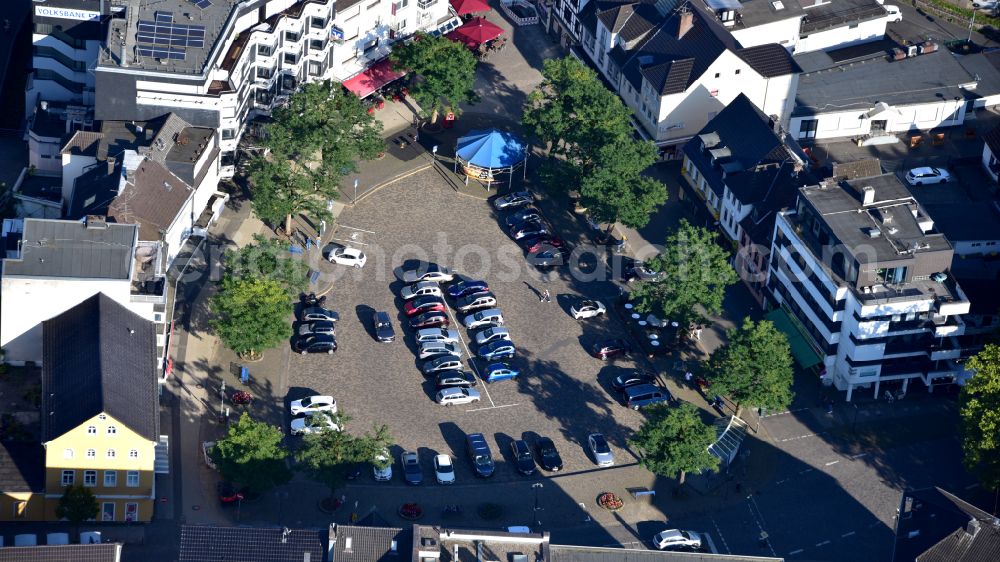 Aerial image Eitorf - Marketplace in Eitorf in the state North Rhine-Westphalia, Germany