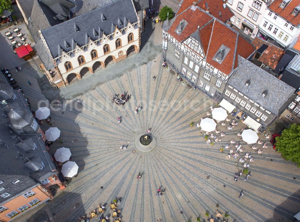 Goslar from above - Historic city center in Goslar in the state Lower Saxony, Germany