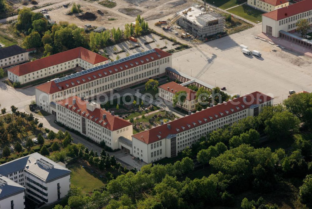 Halle from above - Blick auf das Gelände der Martin Luther Universität und dem Weinbergcampus in Halle. View of the grounds of the Martin Luther University and the Weinberg Campus in Halle.