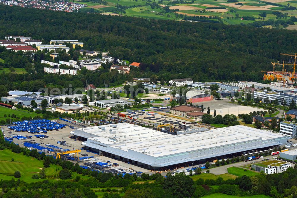 Aerial photograph Göppingen - Buildings and production halls on the site of the mechanical engineering company of Kleemann GmbH on street Manfred-Woerner-Strasse in Goeppingen in the state Baden-Wuerttemberg, Germany