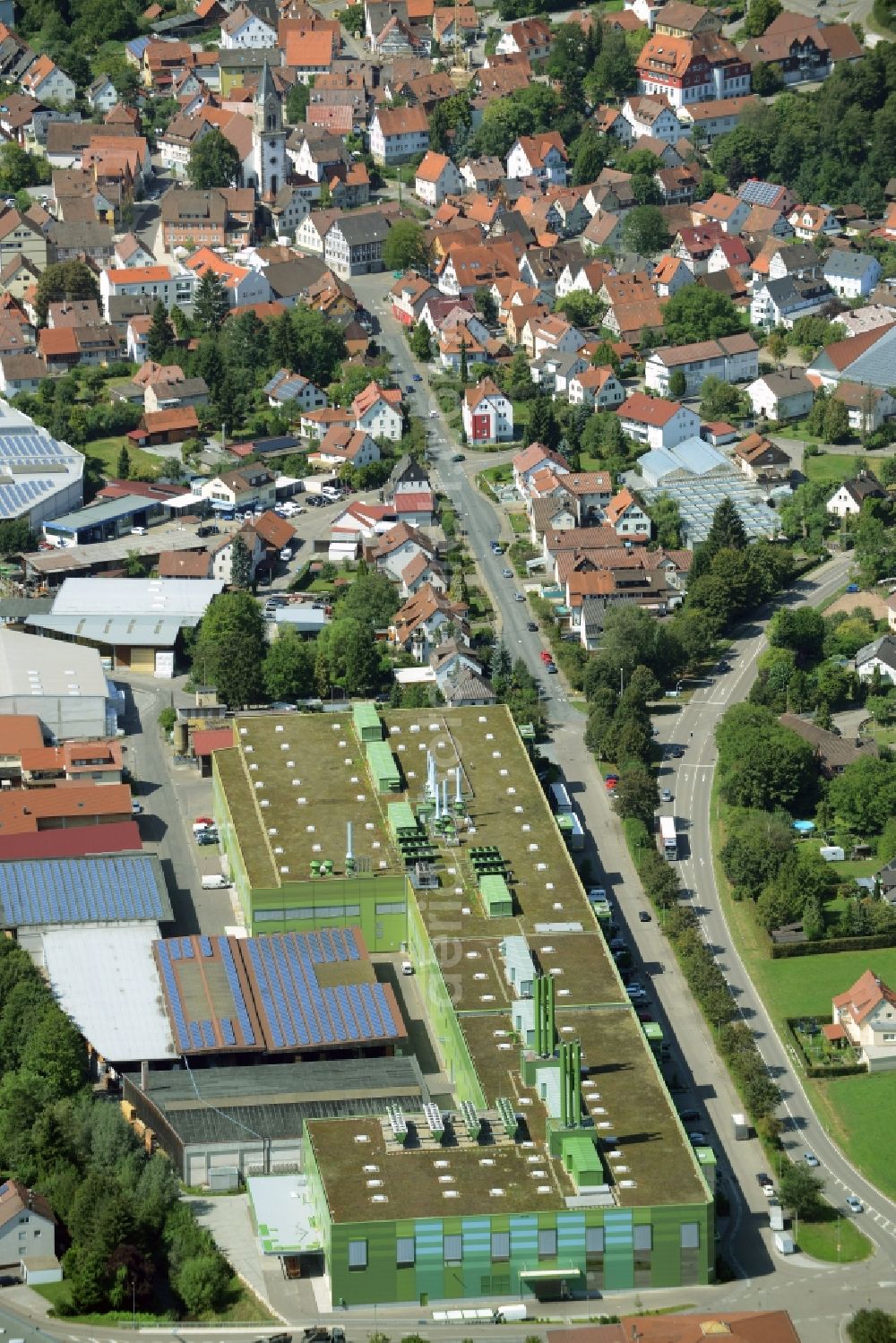 Aerial image Sulzbach an der Murr - Company grounds and facilities of Erkert HES-Praezisionsteile in Sulzbach an der Murr in the state Baden-Wuerttemberg, Germany