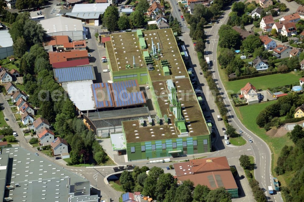 Sulzbach an der Murr from above - Company grounds and facilities of Erkert HES-Praezisionsteile in Sulzbach an der Murr in the state Baden-Wuerttemberg, Germany