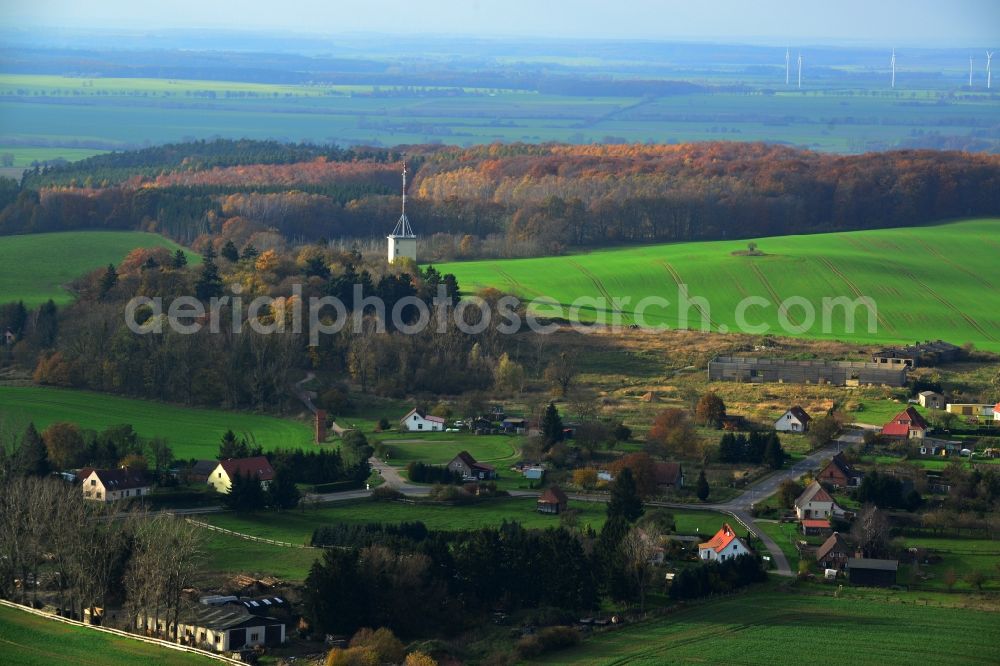 Aerial photograph Schönhausen Matzdorf - District view of Matzdorf in the municipality Schoenhausen in the state Mecklenburg-West Pomerania