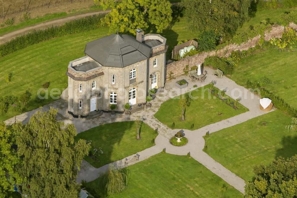 Rheurdt from above - Moorish Pavilion at Castle Leyenburg in Vluyner Rheurdt road at the Lower Rhine in North Rhine-Westphalia