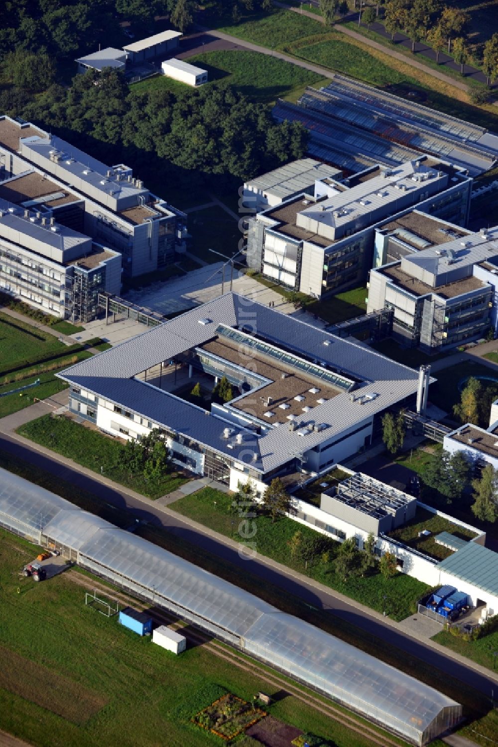 Aerial image Potsdam - View of Max Planck Institutes in Potsdam in Brandenburg