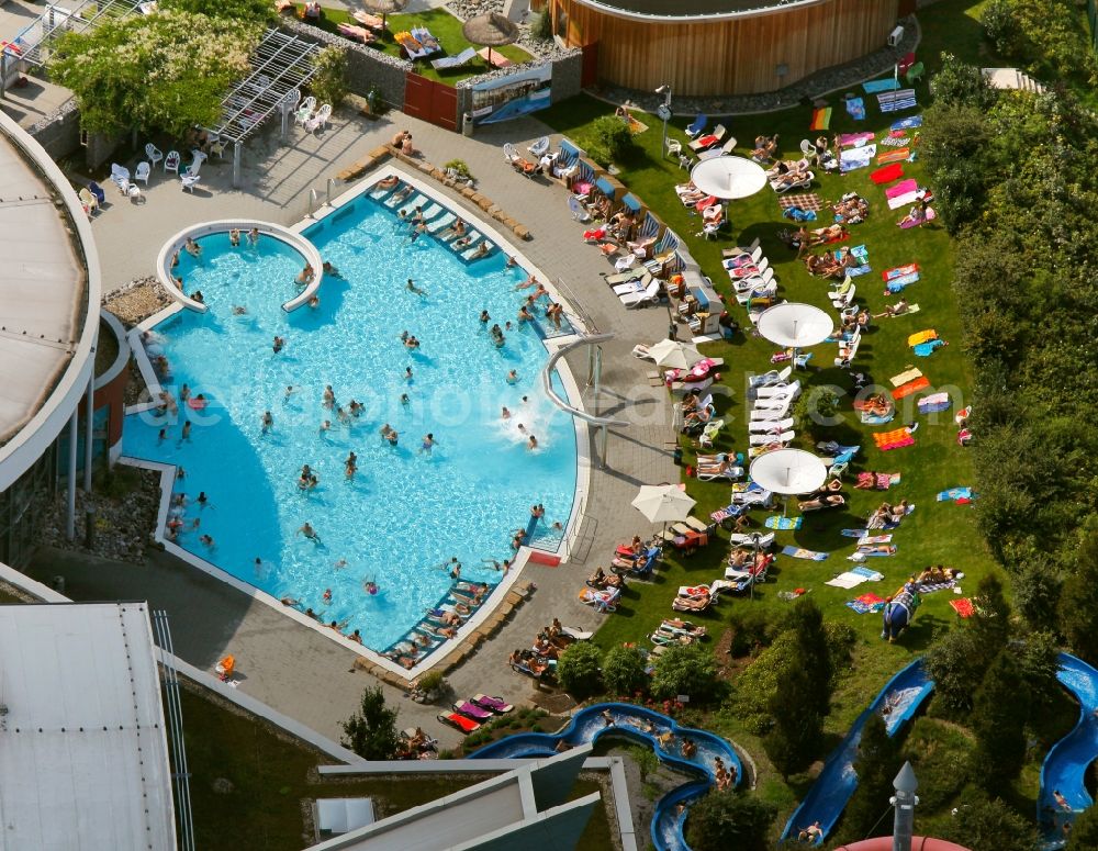 Aerial photograph Hamm - View of the Maximare Erlebnistherme Bad Hamm in the state of North Rhine-Westphalia