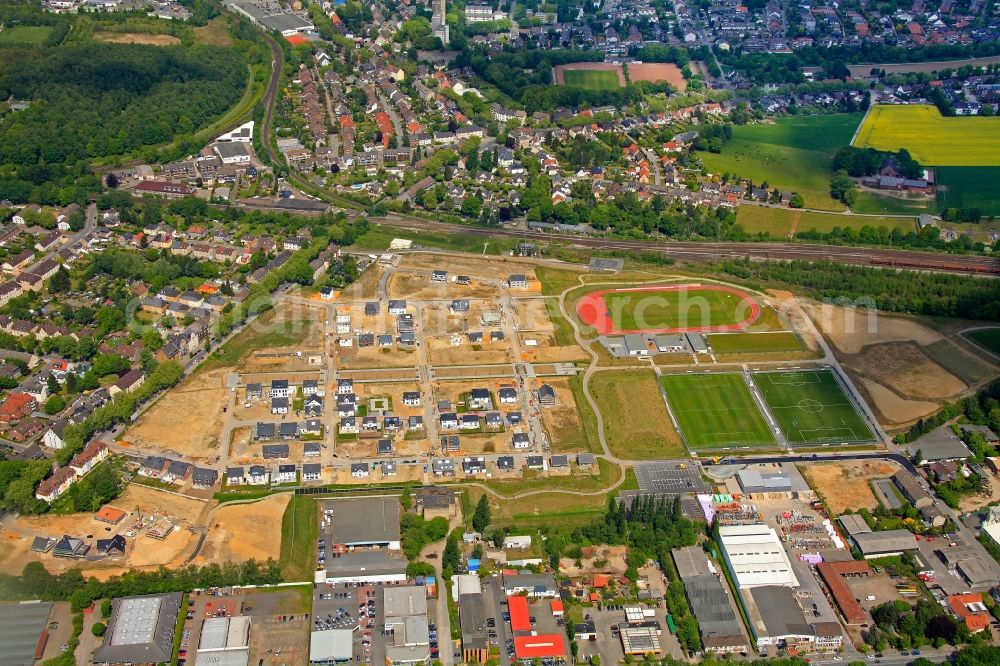 Aerial photograph Recklinghausen OT Hillerheide - View of the Maybacher Heide in the district of Hillerheide in Recklinghausen in the state of North Rhine-Westphalia