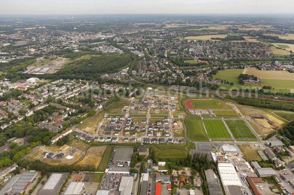 Aerial image Recklinghausen OT Hillerheide - View of the Maybacher Heide in the district of Hillerheide in Recklinghausen in the state of North Rhine-Westphalia