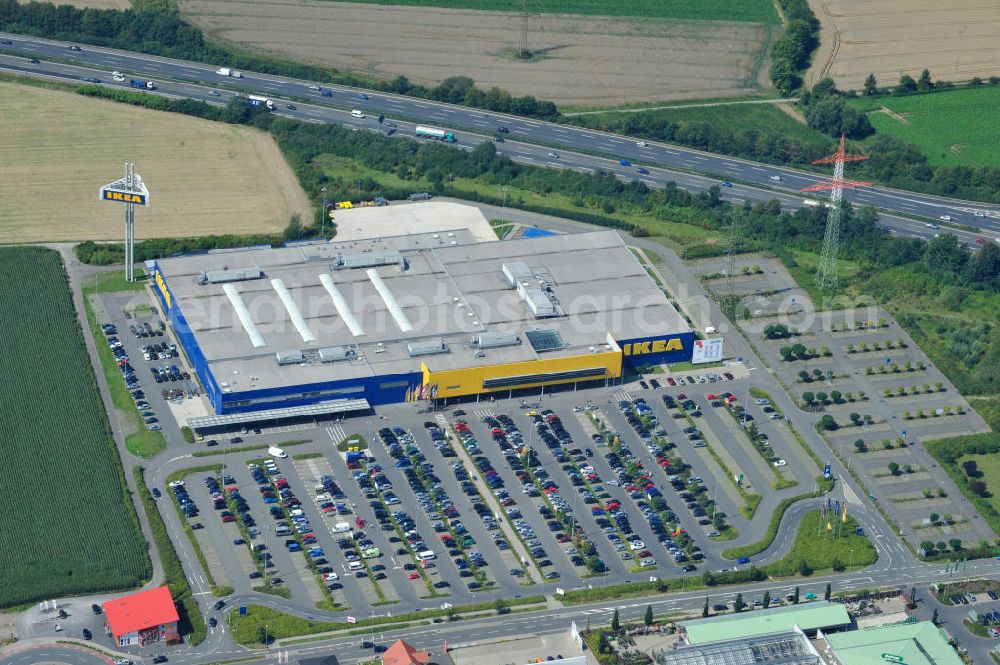 Aerial image Kamen - Blick auf das Möbelhaus IKEA Einrichtungshaus in Kamen. The Extension site at IKEA store in Kamen.