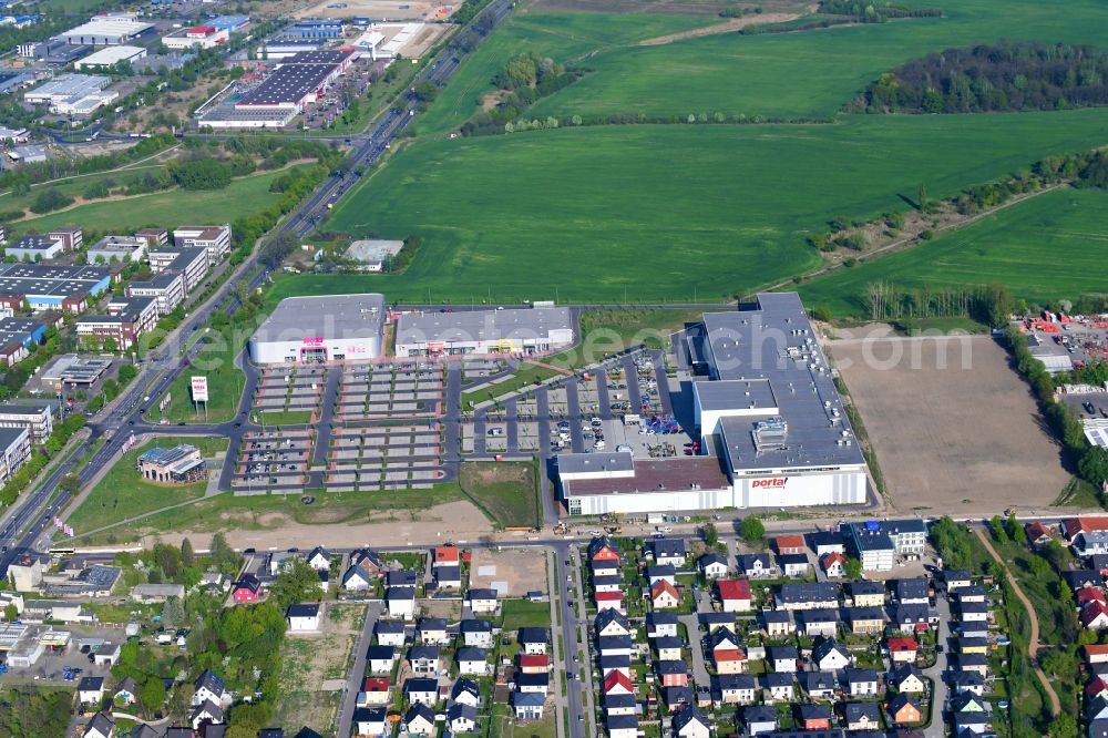 Berlin from above - Site for the new building home-center of the Porta-Group at Pilgramer street in the district Mahlsdorf in Berlin