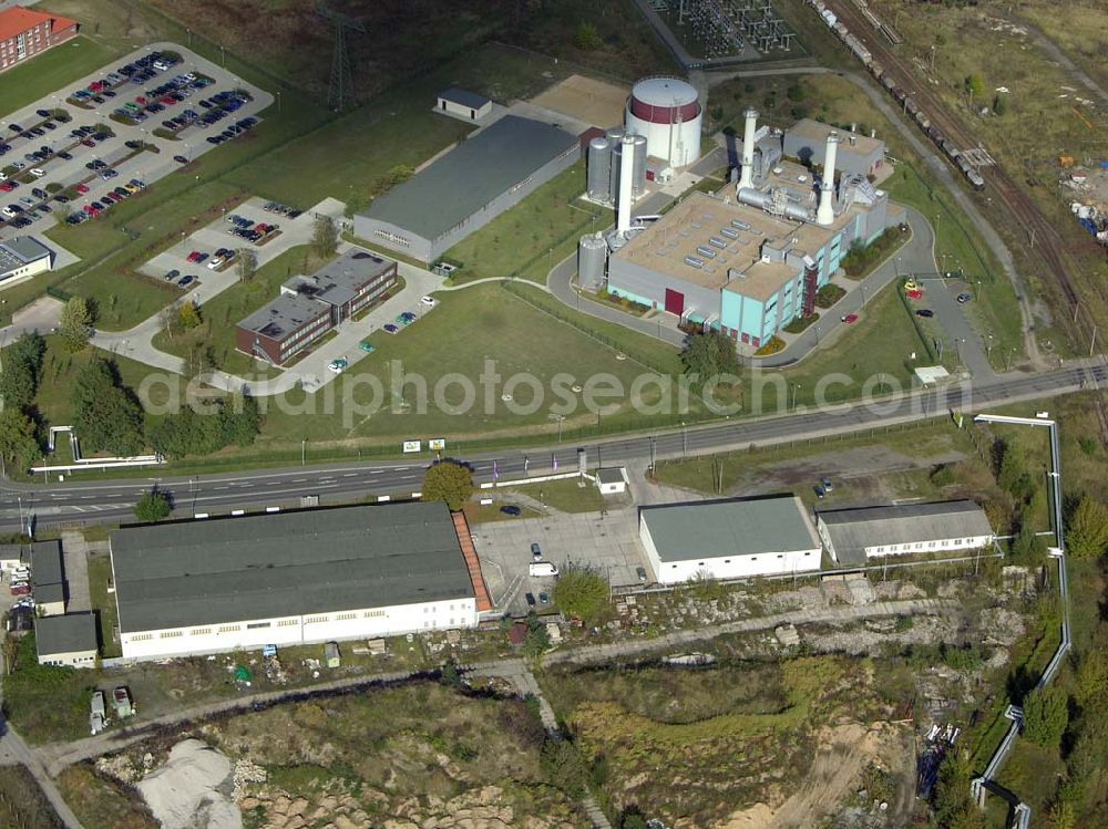 Aerial photograph Brandenburg - 07.10.2004 Blick auf die Möbeloase auf dem Lagergelände der Firmengruppe Bozkurt in Brandenburg.