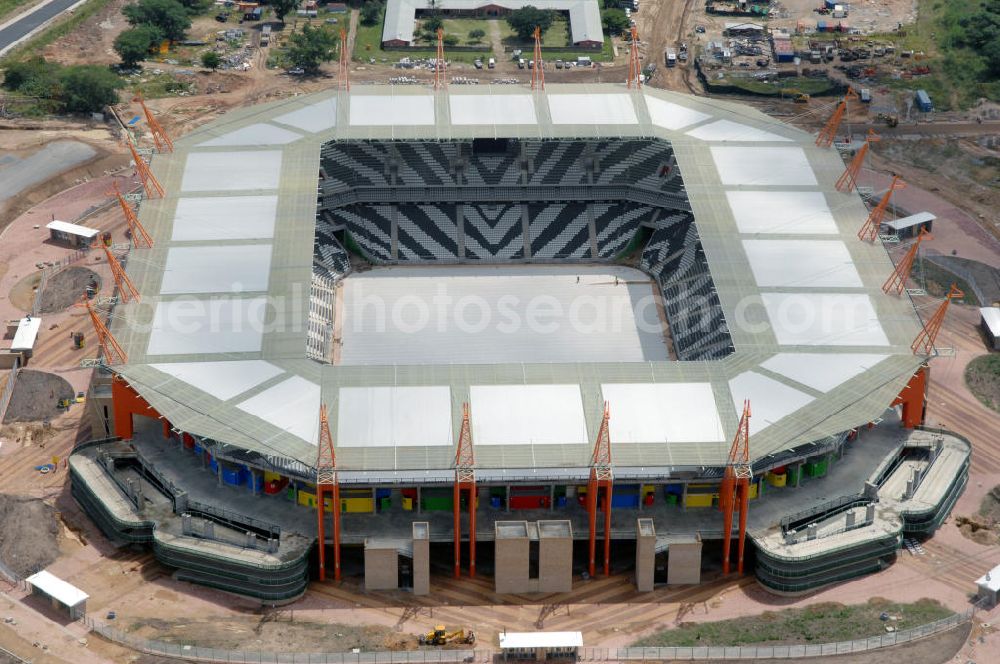 Aerial photograph Nelspruit - Blick auf das Mbombela-Stadion in Nelspruit in der Provinz Mpumalanga in Südafrika, erbaut zur Fußball-Weltmeisterschaft. View of the Mbombela-Stadium in Nelspruit in South Africa for the FIFA World Cup 2010.