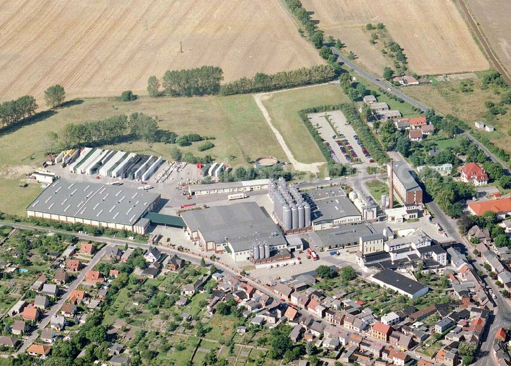 Aerial photograph Lübz / Mecklenburg - Vorpommern - Mecklenburgische Brauerei Lübz GmbH in der Parchimer Straße 31 in 19386 Lübz.