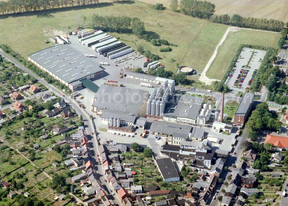 Aerial image Lübz / Mecklenburg - Vorpommern - Mecklenburgische Brauerei Lübz GmbH in der Parchimer Straße 31 in 19386 Lübz.