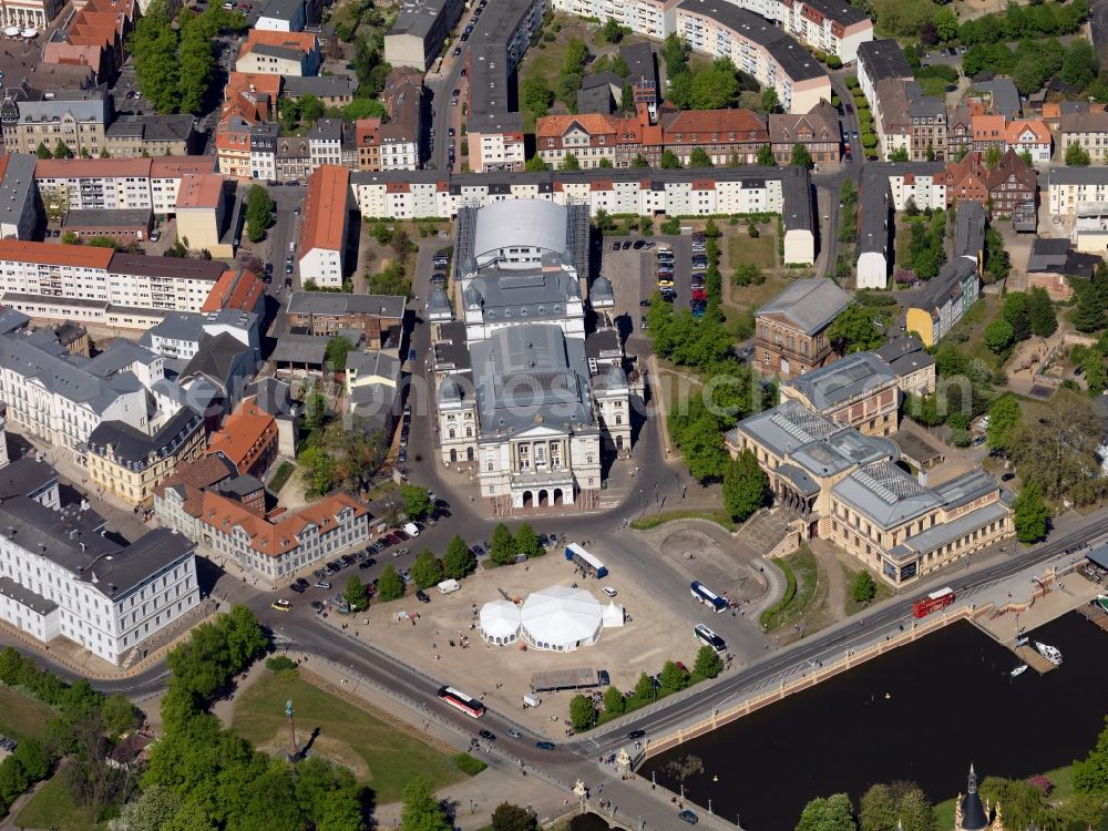 Schwerin from the bird's eye view: The Mecklenburg State Theatre Schwerin in Mecklenburg-Western Pomerania