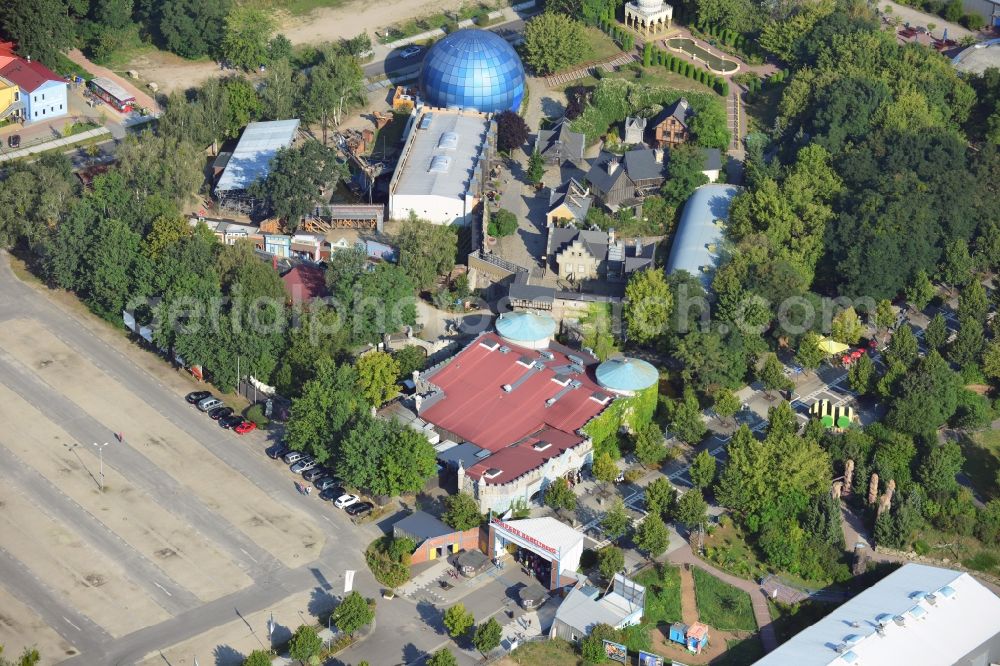 Potsdam from the bird's eye view: View at the Film Park Babelsberg on the grounds of the Media City Babelsberg in Potsdam in Brandenburg