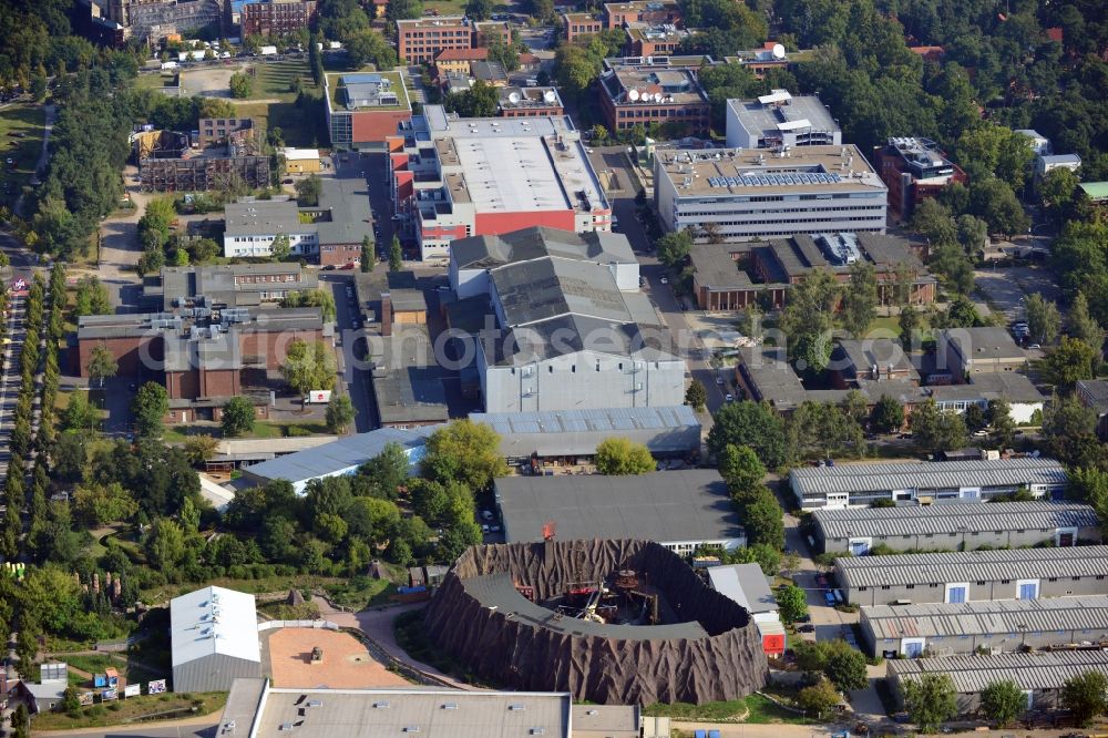 Aerial image Potsdam - View at the Film Park and the Studio Babelsberg on the grounds of the Media City Babelsberg in Potsdam in Brandenburg