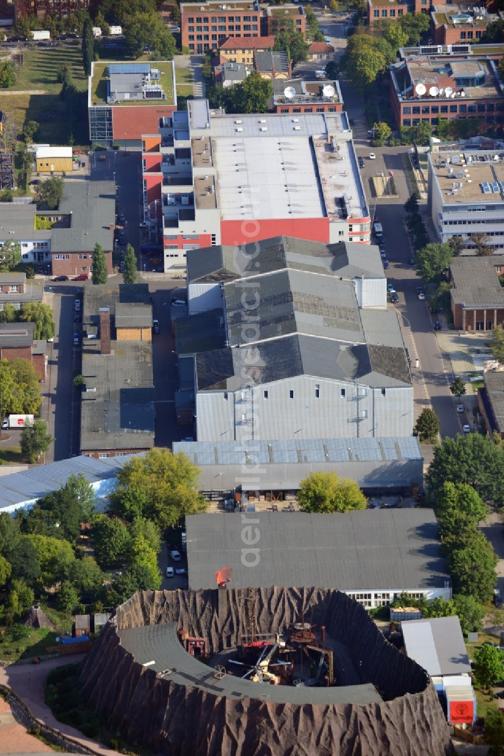 Aerial photograph Potsdam - View at the Film Park and the Studio Babelsberg on the grounds of the Media City Babelsberg in Potsdam in Brandenburg