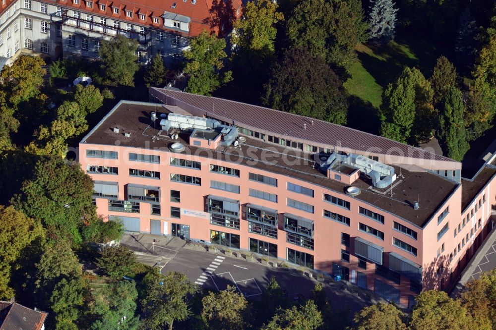 Berlin from the bird's eye view: View of Medicine Centre at Sana Hospital Lichtenberg in Berlin. The building adjacent to Oskar Ziethen Hospital at Frankfurter Allee is offering ambulant and stationary care through specialized doctors