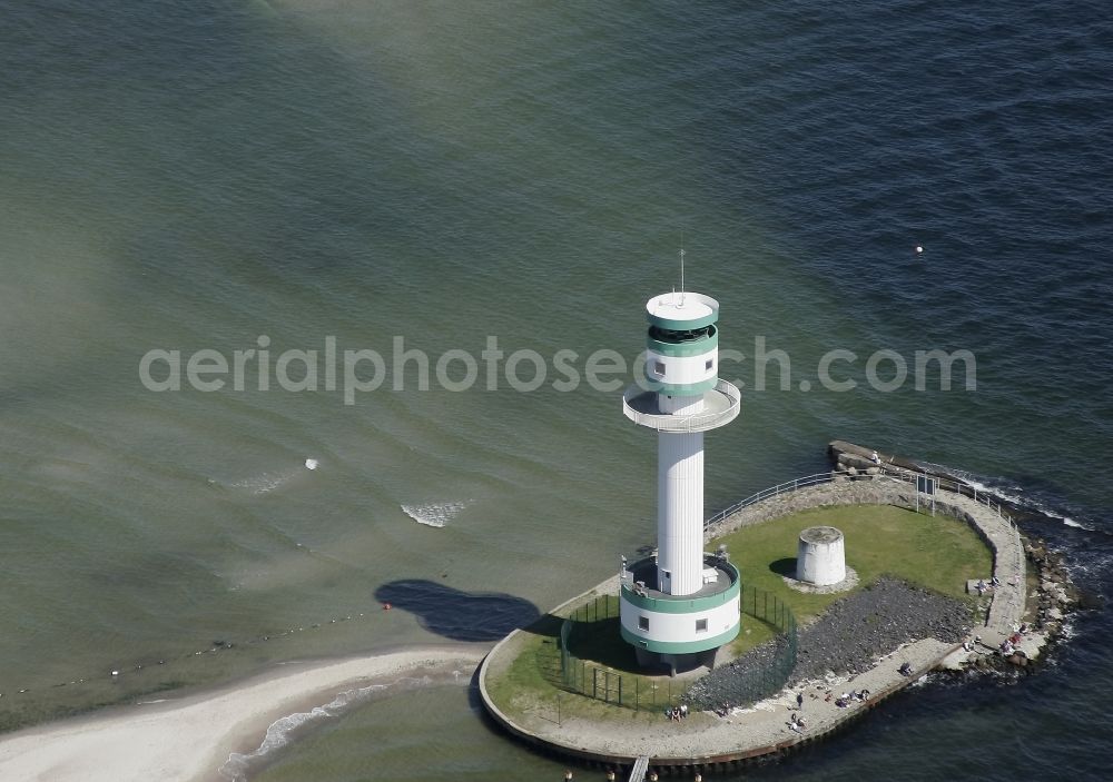 Kiel from above - Strait at the lighthouse Friedrichsort in Kiel in Schleswig-Holstein