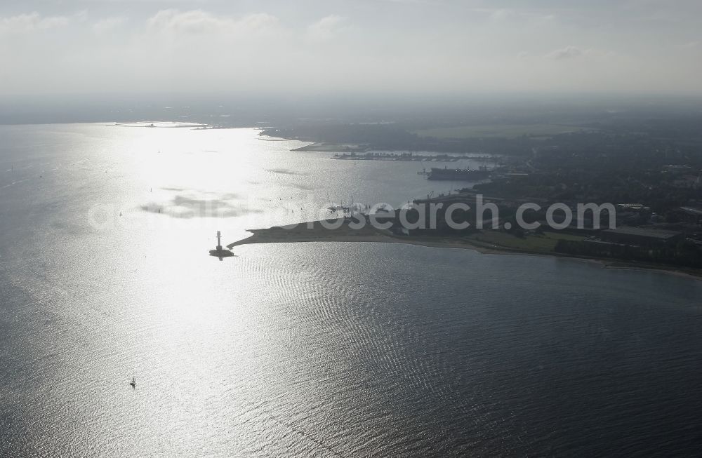 Kiel from the bird's eye view: Strait at the lighthouse Friedrichsort in Kiel in Schleswig-Holstein