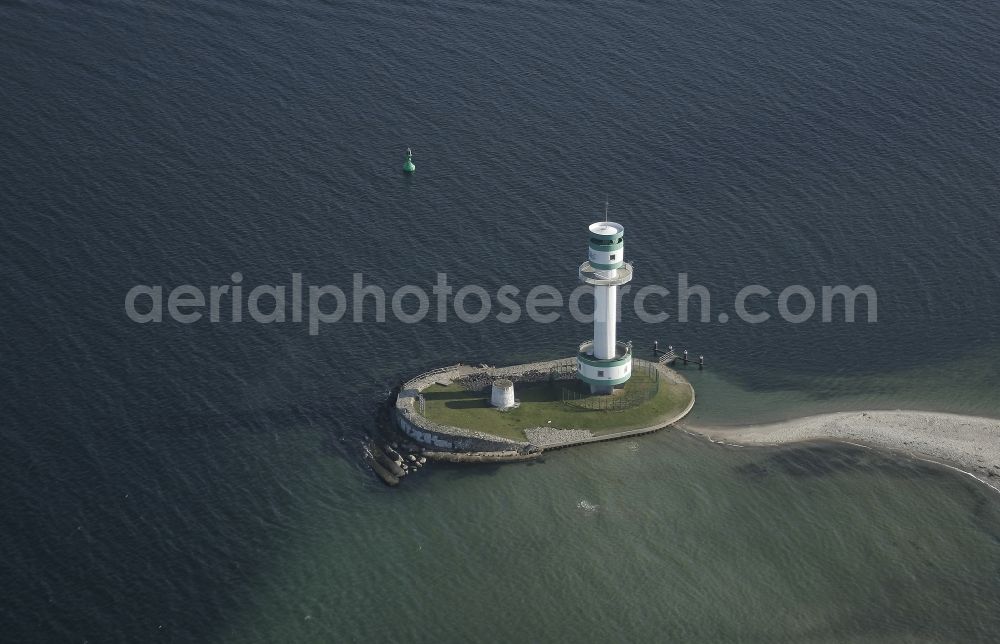 Aerial image Kiel - Strait at the lighthouse Friedrichsort in Kiel in Schleswig-Holstein