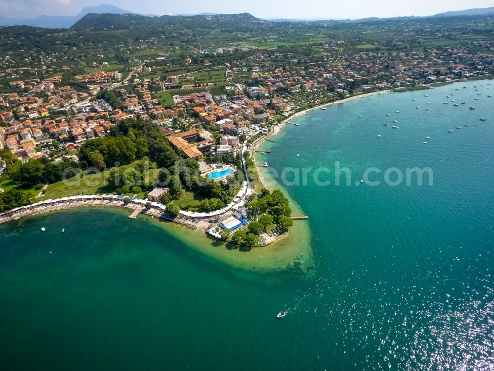 Bardolino from above - Townscape on the seacoast in Bardolino at the Lake Garda in Veneto, Italy