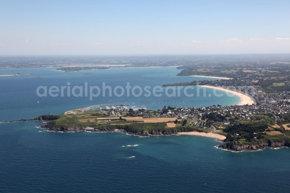 Saint-Cast-le-Guildo from above - Townscape on the seacoast at Saint-Cast-le-Guildo in Brittany, France