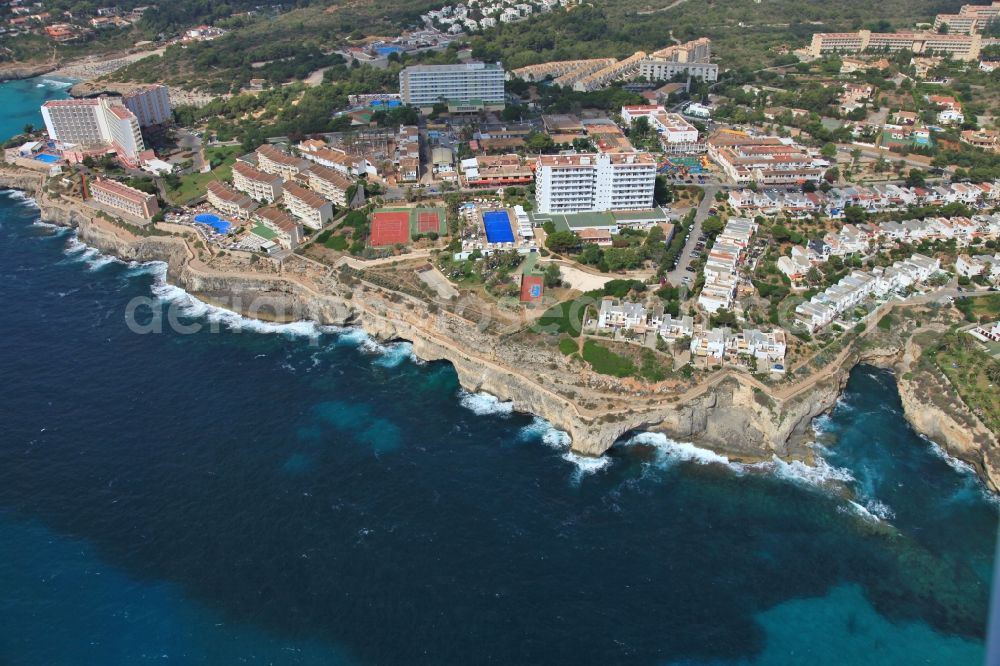 Cales de Mallorca from above - Townscape on the seacoast of Cales de Mallorca in Balearic Islands, Spain