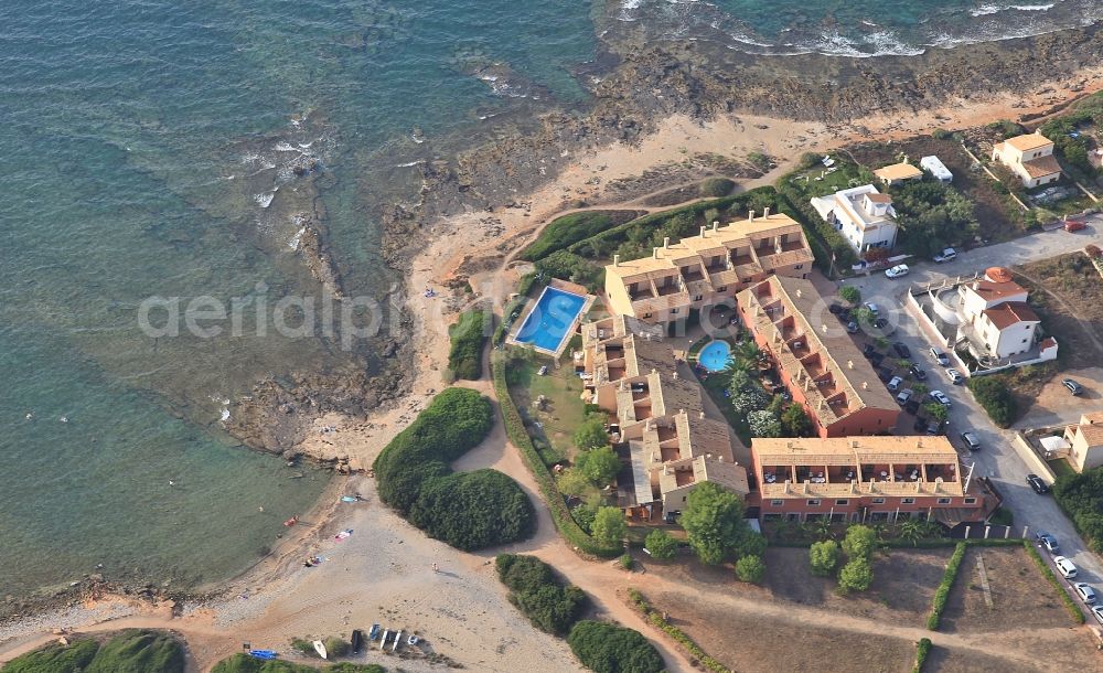 Aerial photograph Colonia de Sant Pere - Townscape on the seacoast of Colonia de San Pedro Colonia de Sant Pere in Mallorca in Balearic Islands, Spain