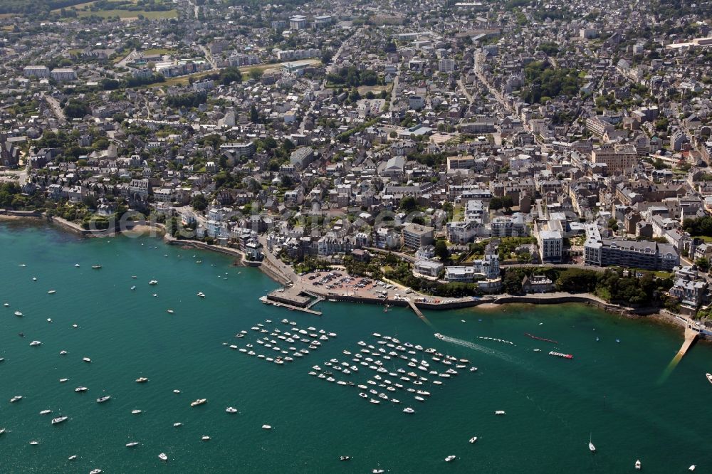 Aerial image Dinard - Townscape on the seacoast of in Dinard in Brittany, France