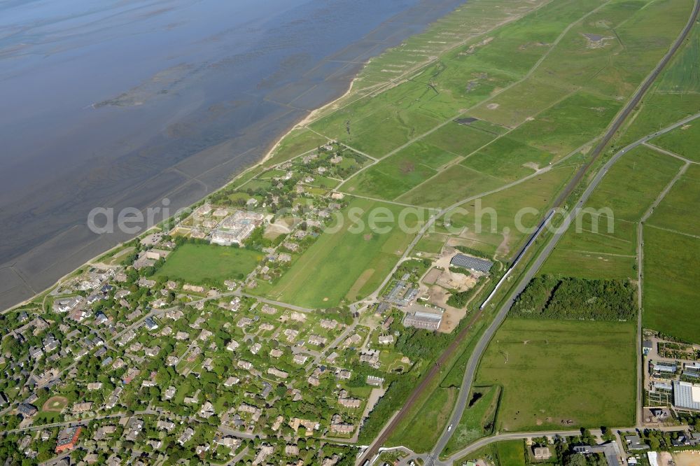 Aerial photograph Keitum - Townscape on the seacoast of North Sea in Keitum in the state Schleswig-Holstein