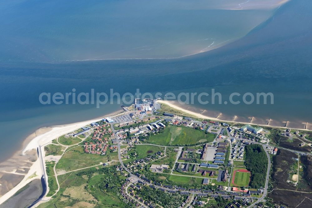 Aerial image List - Townscape on the seacoast of North Sea in List in the state Schleswig-Holstein