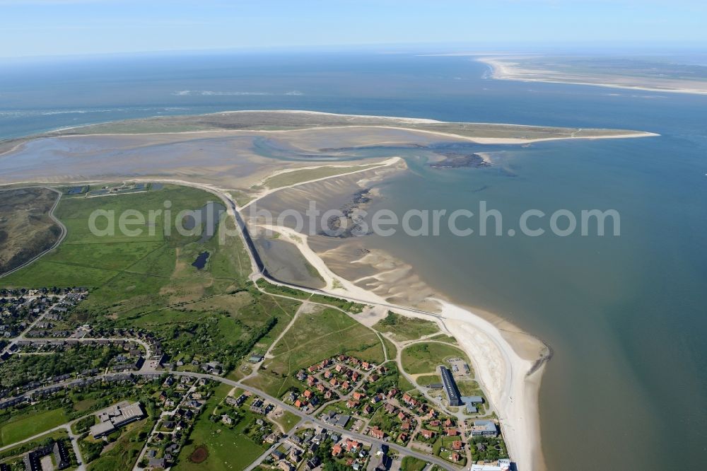 List from above - Townscape on the seacoast of North Sea in List in the state Schleswig-Holstein