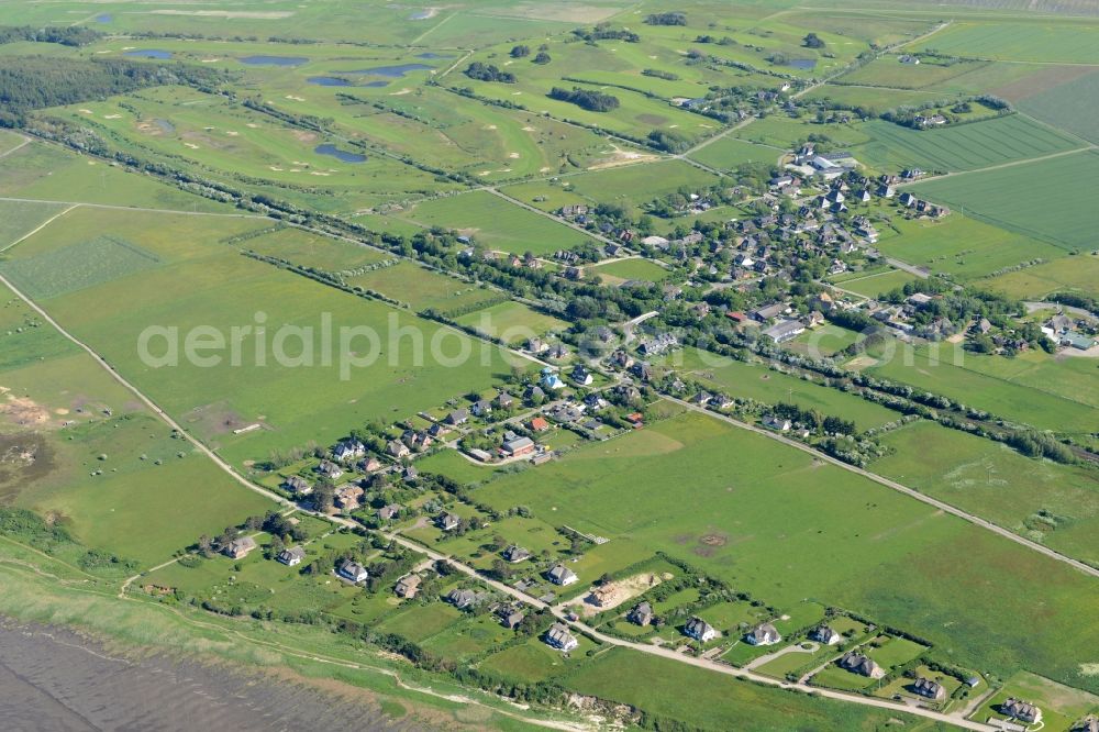 Morsum from above - Townscape on the seacoast of North Sea in Morsum in the state Schleswig-Holstein