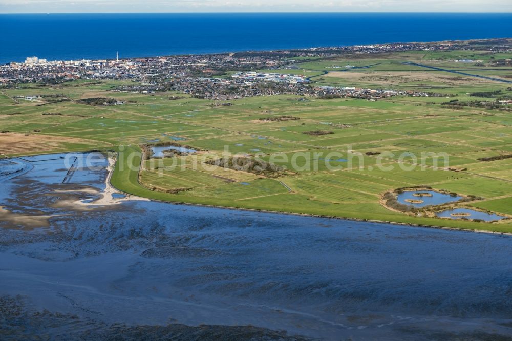 Aerial photograph Sylt - Townscape on the seacoast of North Sea in Rantum (Sylt) in the state Schleswig-Holstein