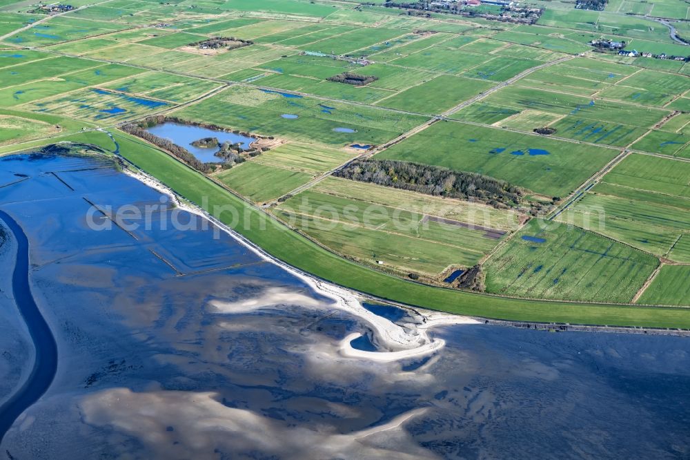 Sylt from above - Townscape on the seacoast of North Sea in Rantum (Sylt) in the state Schleswig-Holstein