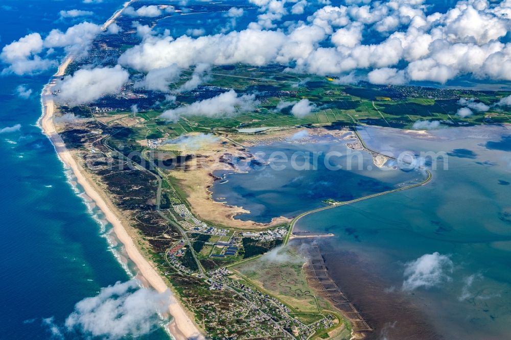 Aerial image Sylt - Townscape on the seacoast of North Sea in Rantum (Sylt) in the state Schleswig-Holstein