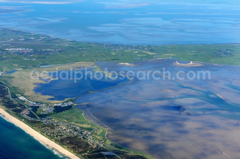 Rantum (Sylt) from above - Townscape on the seacoast of North Sea in Rantum (Sylt) in the state Schleswig-Holstein