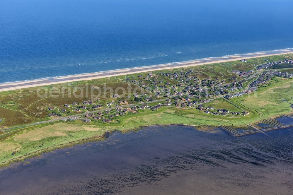 Sylt from above - Townscape on the seacoast of North Sea in Rantum (Sylt) in the state Schleswig-Holstein