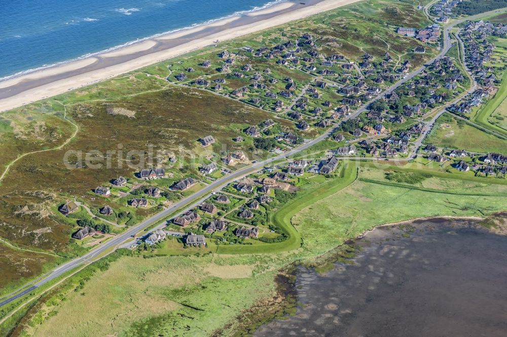 Aerial photograph Sylt - Townscape on the seacoast of North Sea in Rantum (Sylt) in the state Schleswig-Holstein