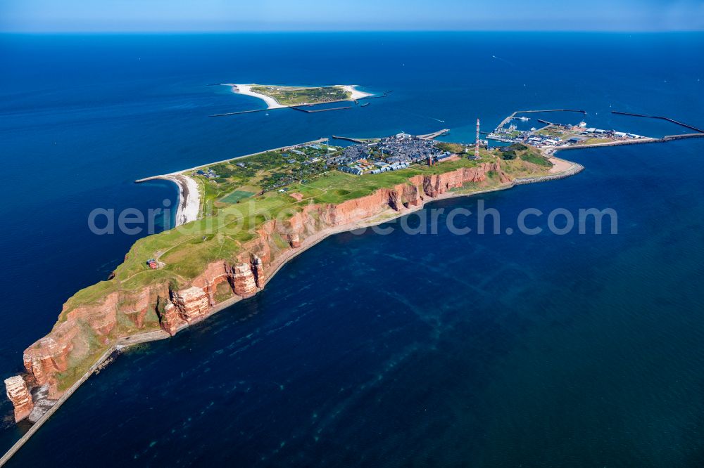 Aerial image Helgoland - Townscape on the seacoast Oberland in Helgoland in the state Schleswig-Holstein, Germany