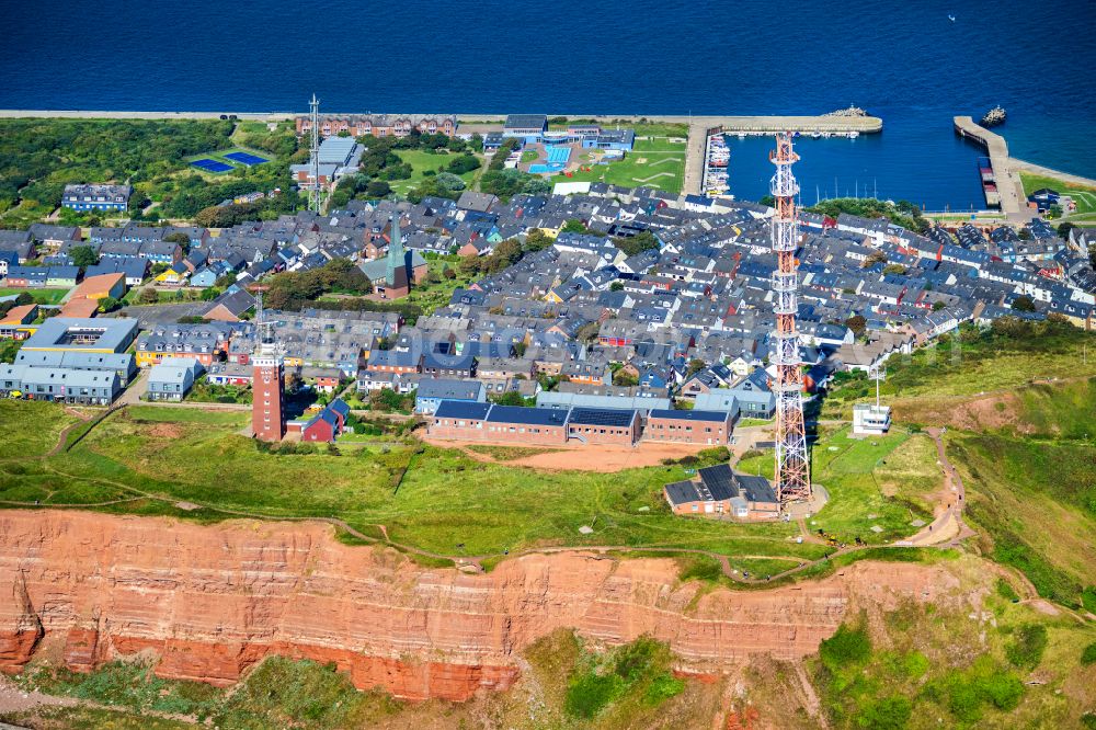 Aerial image Helgoland - Townscape on the seacoast Oberland in Helgoland in the state Schleswig-Holstein, Germany