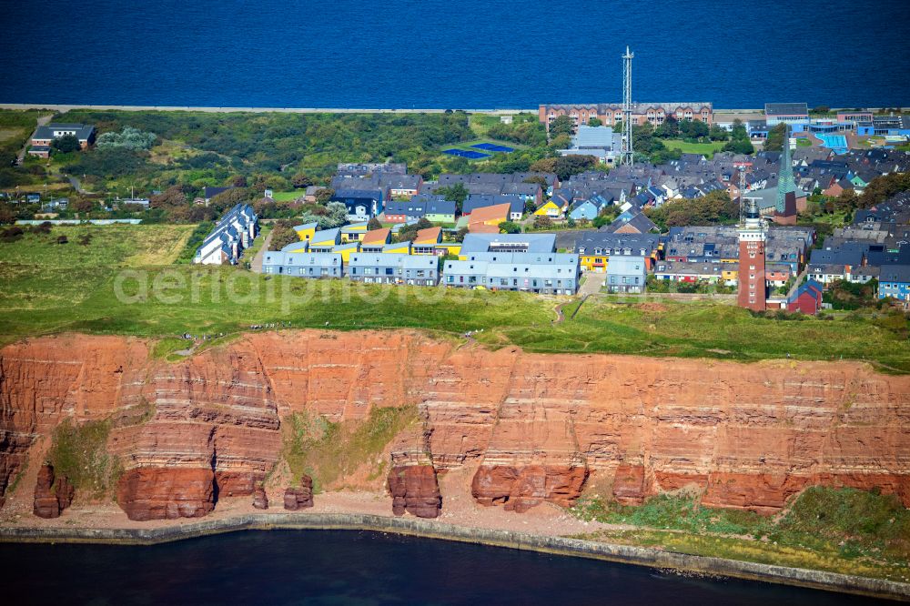 Aerial photograph Helgoland - Townscape on the seacoast Oberland in Helgoland in the state Schleswig-Holstein, Germany