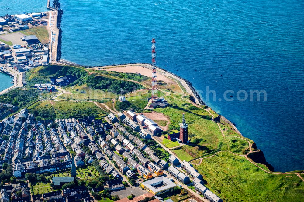 Aerial image Helgoland - Townscape on the seacoast Oberland in Helgoland in the state Schleswig-Holstein, Germany