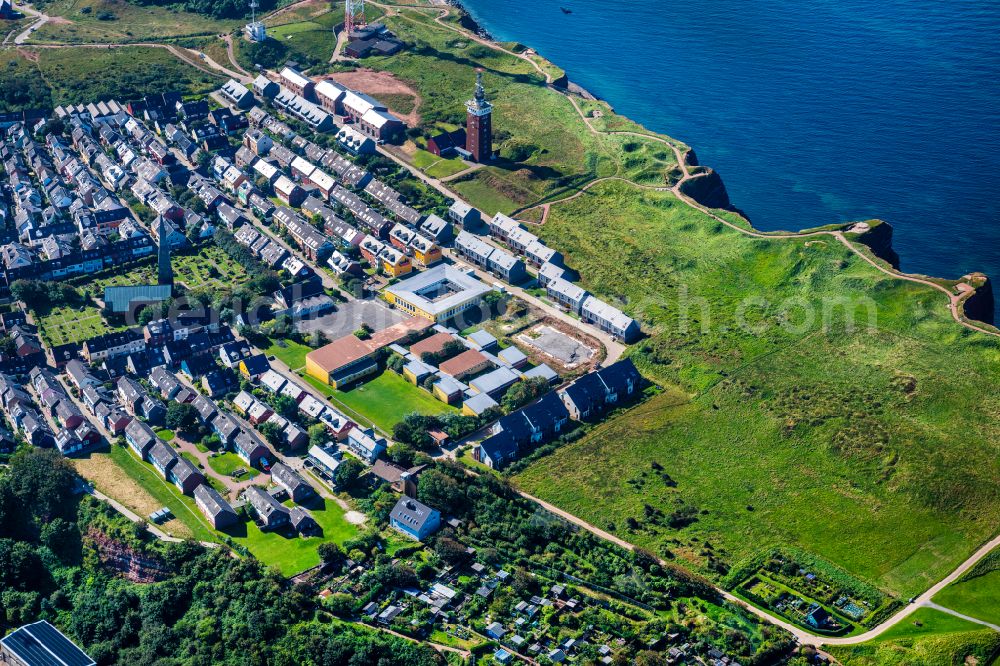 Aerial photograph Helgoland - Townscape on the seacoast Oberland in Helgoland in the state Schleswig-Holstein, Germany