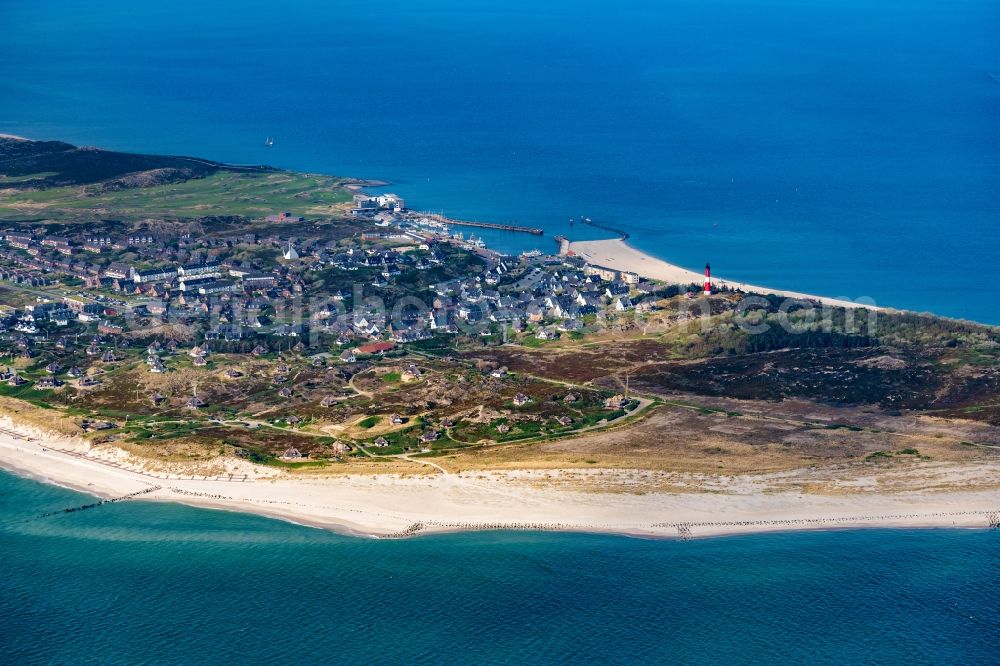 Hörnum (Sylt) from above - Townscape on the seacoast in Hoernum (Sylt) on Island Sylt in the state Schleswig-Holstein, Germany