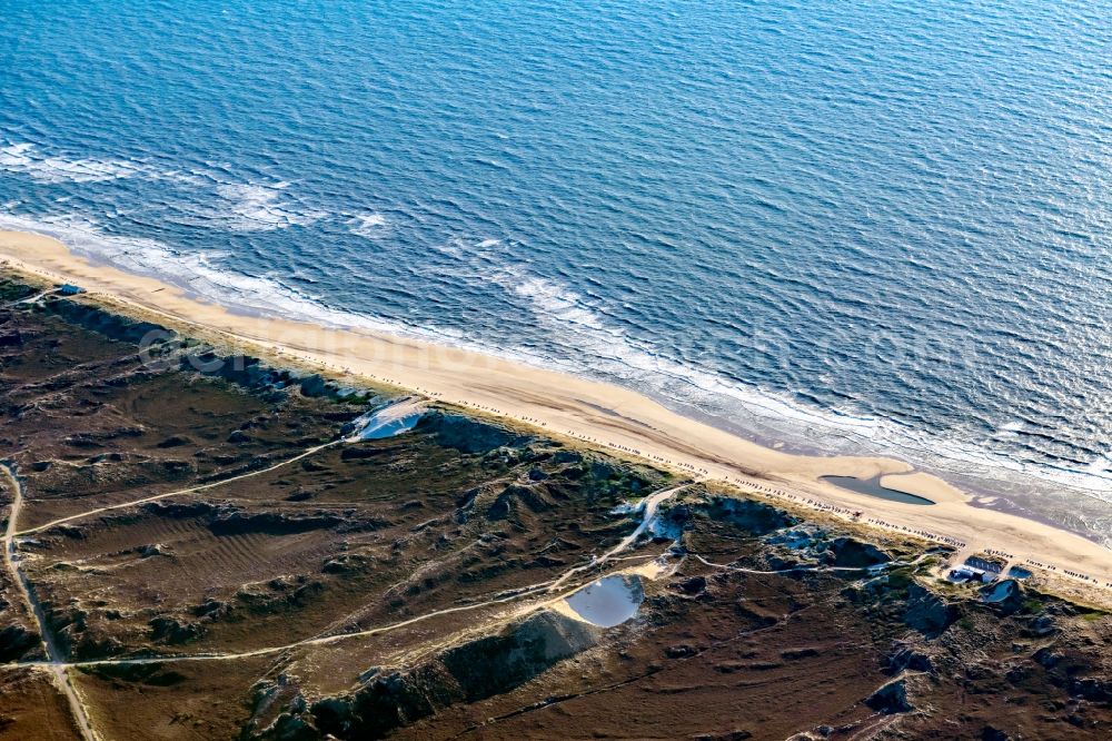 Aerial image List - Townscape on the seacoast in List on Island Sylt in the state Schleswig-Holstein, Germany