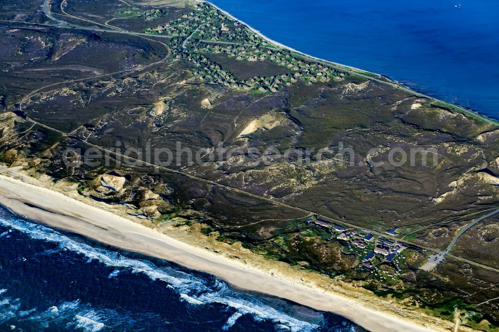 Aerial photograph List - Townscape on the seacoast in List on Island Sylt in the state Schleswig-Holstein, Germany