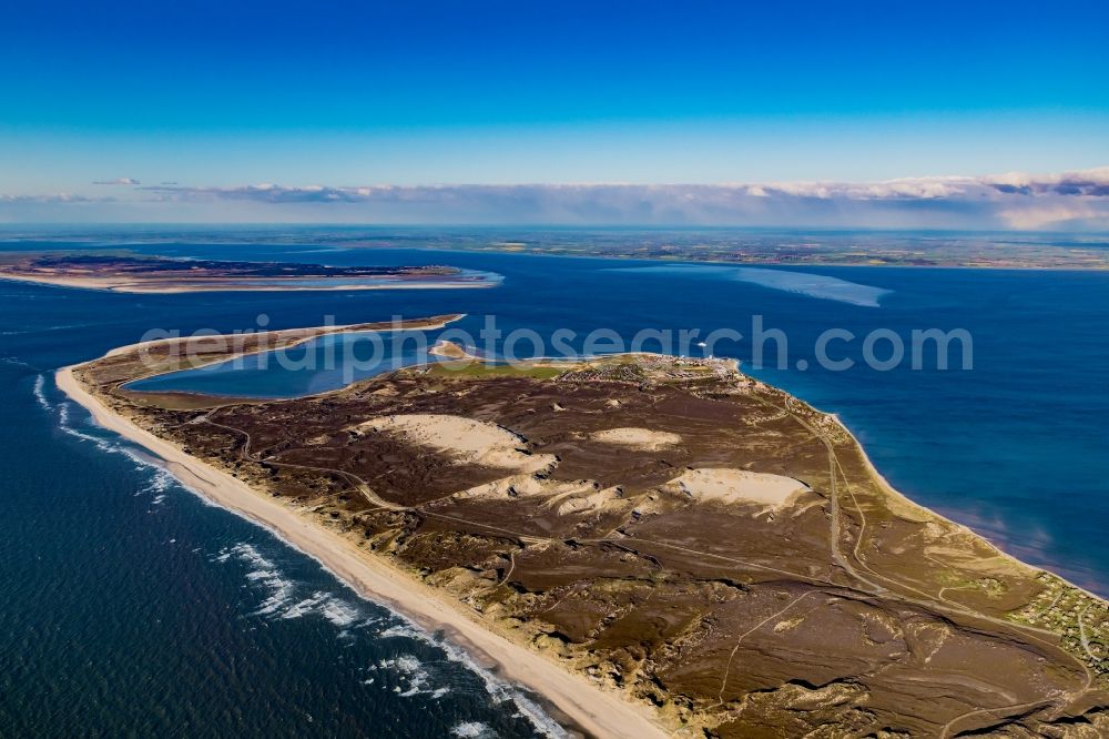 Aerial image List - Townscape on the seacoast in List on Island Sylt in the state Schleswig-Holstein, Germany